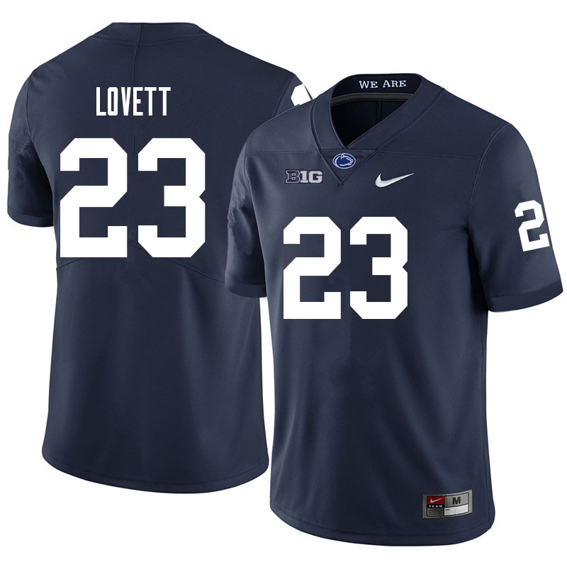 Men #23 John Lovett Penn State Nittany Lions College Football Jerseys Sale-Navy